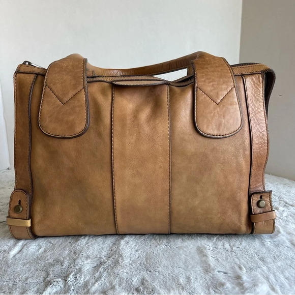 Fossil Vintage Reissue Tan Leather Satchel Shoulder Bag Business Shoulder Bag - Picture 5 of 16
